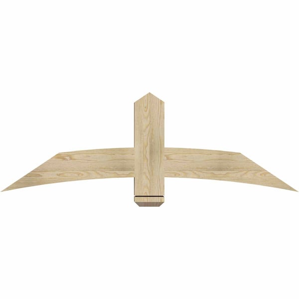 Ekena Millwork Bellingham Rough Sawn Timber Gable Bracket, Douglas Fir, 60"W x 20"H x 4"D x 6"F, 8/12 Pitch GBW060X20X0406BEL00RDF - main